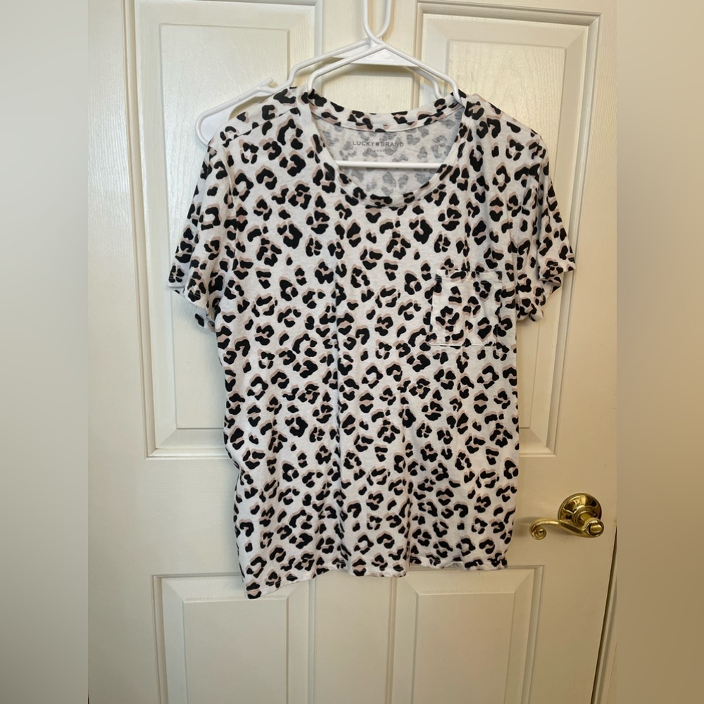 Lucky Brand size L pink and black shirt